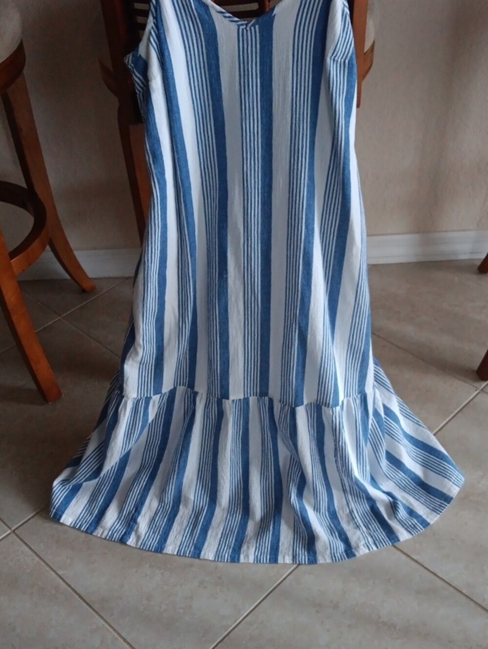 J. Crew Blue and White Striped SUN Dress.Like New! Xxs